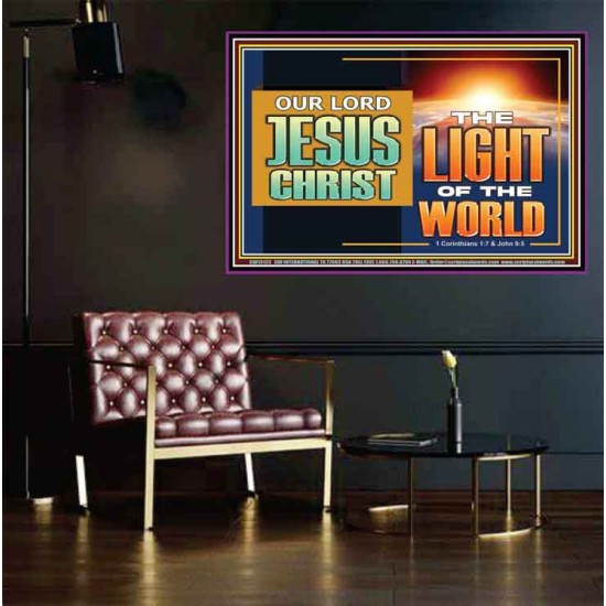 OUR LORD JESUS CHRIST THE LIGHT OF THE WORLD  Bible Verse Wall Art Poster  GWPEACE13122  