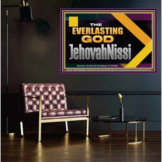 THE EVERLASTING GOD JEHOVAHNISSI  Contemporary Christian Art Poster  GWPEACE13131  
