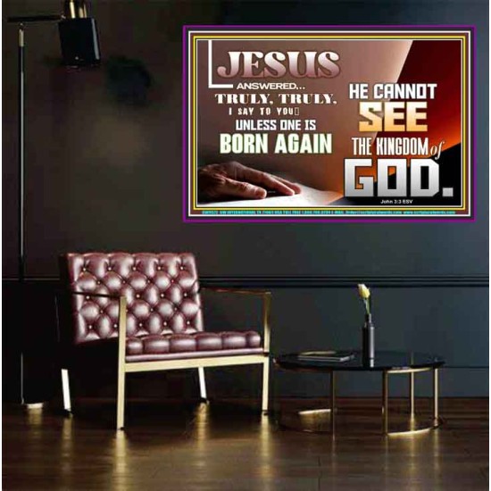 YOU MUST BE BORN AGAIN TO ENTER HEAVEN  Sanctuary Wall Poster  GWPEACE9572  