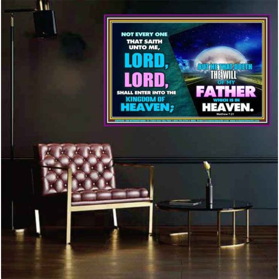 DOING THE WILL OF GOD ONE OF THE KEY TO KINGDOM OF HEAVEN  Righteous Living Christian Poster  GWPEACE9586  