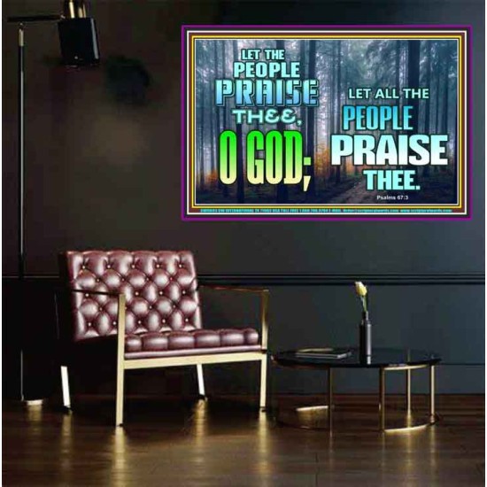 LET THE PEOPLE PRAISE THEE O GOD  Kitchen Wall Décor  GWPEACE9603  