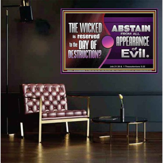 THE WICKED RESERVED FOR DAY OF DESTRUCTION  Poster Scripture Décor  GWPEACE9899  