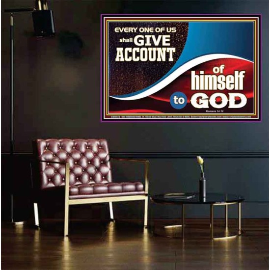 WE SHALL ALL GIVE ACCOUNT TO GOD  Scripture Art Prints Poster  GWPEACE9973  