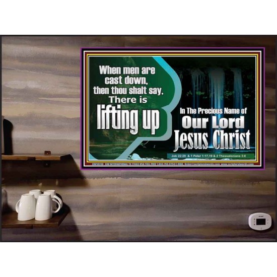 YOU ARE LIFTED UP IN CHRIST JESUS  Custom Christian Artwork Poster  GWPEACE10310  
