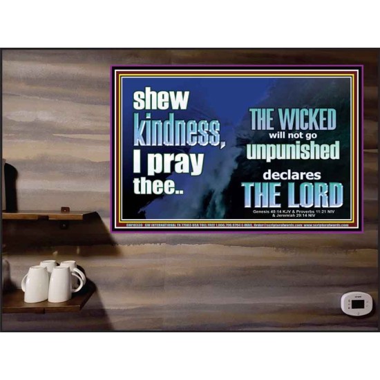 THE WICKED WILL NOT GO UNPUNISHED  Bible Verse for Home Poster  GWPEACE10330  