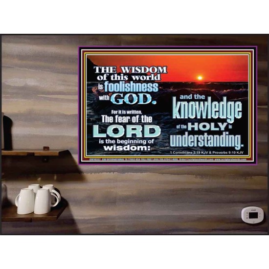 THE FEAR OF THE LORD BEGINNING OF WISDOM  Inspirational Bible Verses Poster  GWPEACE10337  
