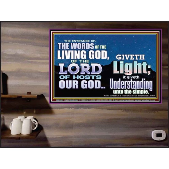 THE WORDS OF LIVING GOD GIVETH LIGHT  Unique Power Bible Poster  GWPEACE10409  