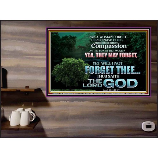 I WILL NOT FORGET YOU THUS SAITH THE LORD  Ultimate Inspirational Wall Art Poster  GWPEACE10416  