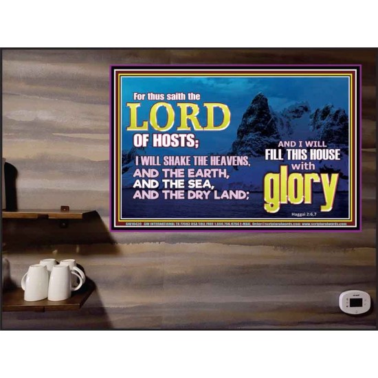 I WILL FILL THIS HOUSE WITH GLORY  Righteous Living Christian Poster  GWPEACE10420  
