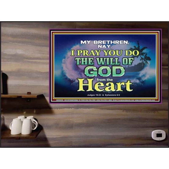 DO THE WILL OF GOD FROM THE HEART  Unique Scriptural Poster  GWPEACE10426  