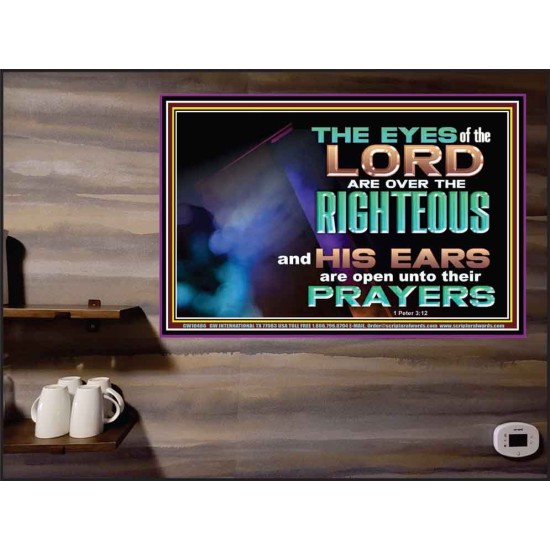 THE EYES OF THE LORD ARE OVER THE RIGHTEOUS  Religious Wall Art   GWPEACE10486  