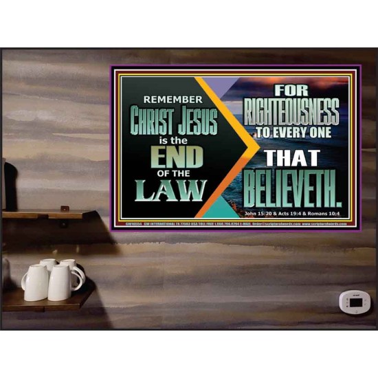 CHRIST JESUS OUR RIGHTEOUSNESS  Encouraging Bible Verse Poster  GWPEACE10554  