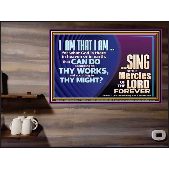 I AM THAT I AM GREAT AND MIGHTY GOD  Bible Verse for Home Poster  GWPEACE10625  