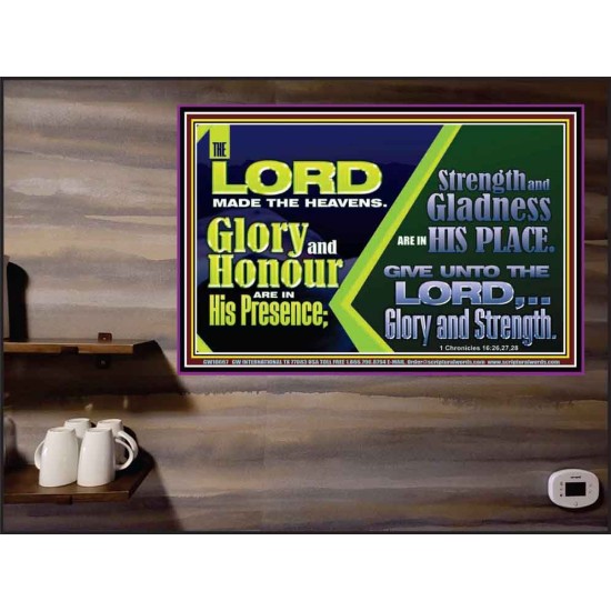 GLORY AND HONOUR ARE IN HIS PRESENCE  Eternal Power Poster  GWPEACE10667  