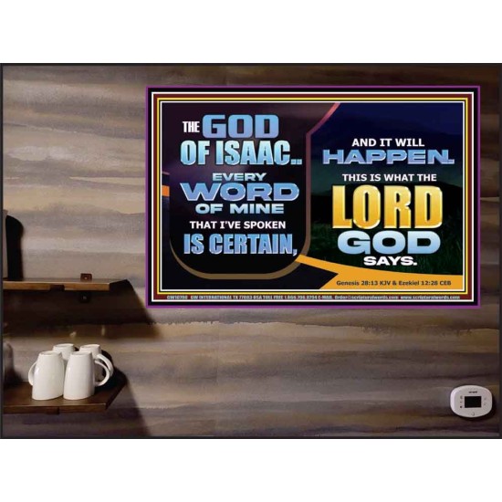 THE WORD OF THE LORD IS CERTAIN AND IT WILL HAPPEN  Modern Christian Wall Décor  GWPEACE10780  