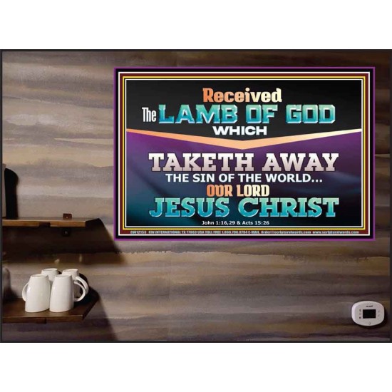 RECEIVED THE LAMB OF GOD OUR LORD JESUS CHRIST  Art & Décor Poster  GWPEACE12153  