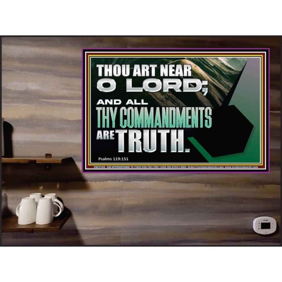 ALL THY COMMANDMENTS ARE TRUTH O LORD  Inspirational Bible Verse Poster  GWPEACE12164  