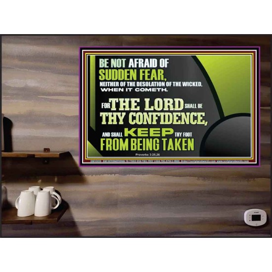 THE LORD SHALL BE THY CONFIDENCE  Unique Scriptural Poster  GWPEACE12410  