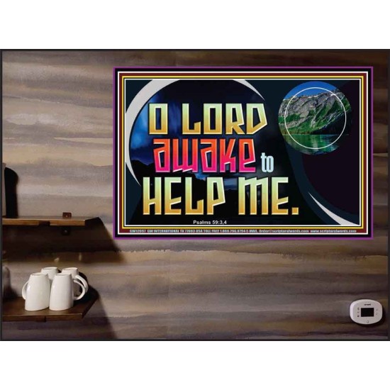 O LORD AWAKE TO HELP ME  Scriptures Décor Wall Art  GWPEACE12697  