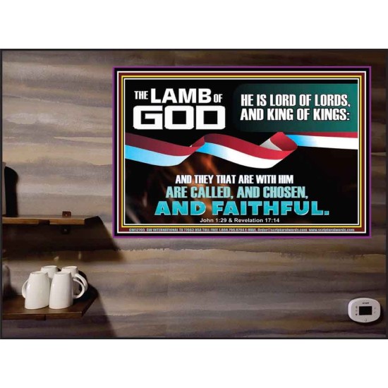 THE LAMB OF GOD LORD OF LORD AND KING OF KINGS  Scriptural Verse Poster   GWPEACE12705  