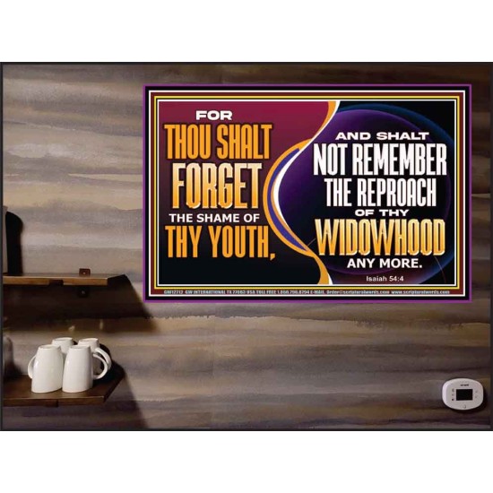 THOU SHALT FORGET THE SHAME OF THY YOUTH  Encouraging Bible Verse Poster  GWPEACE12712  