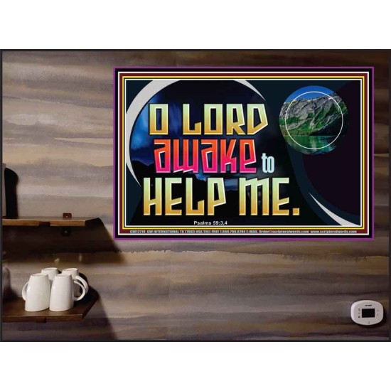 O LORD AWAKE TO HELP ME  Christian Quote Poster  GWPEACE12718  