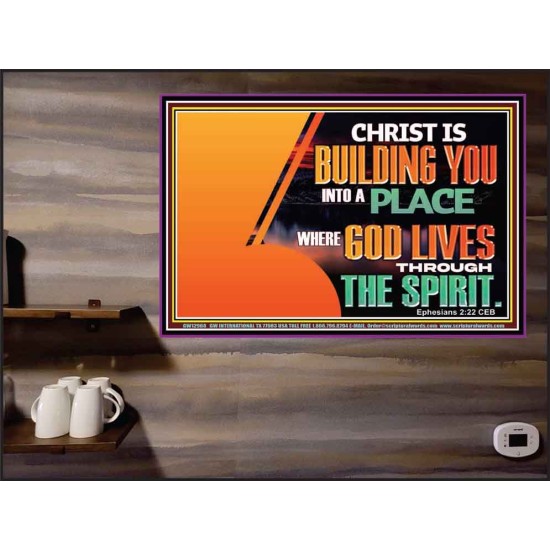 A PLACE WHERE GOD LIVES THROUGH THE SPIRIT  Contemporary Christian Art Poster  GWPEACE12968  