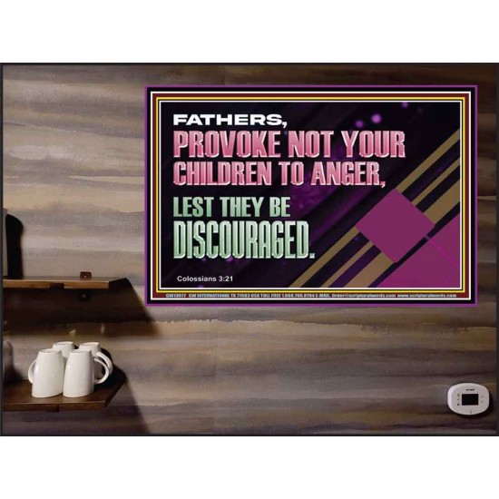 FATHER PROVOKE NOT YOUR CHILDREN TO ANGER  Unique Power Bible Poster  GWPEACE13077  