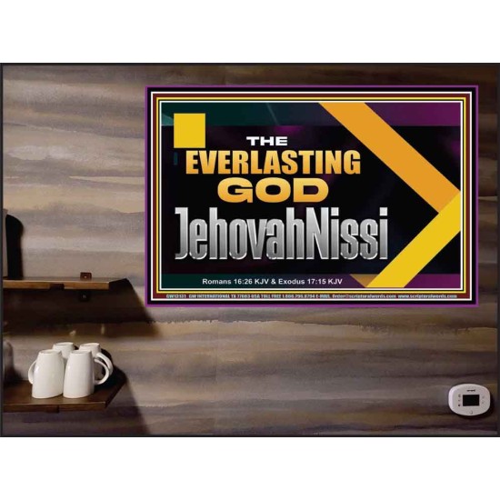 THE EVERLASTING GOD JEHOVAHNISSI  Contemporary Christian Art Poster  GWPEACE13131  