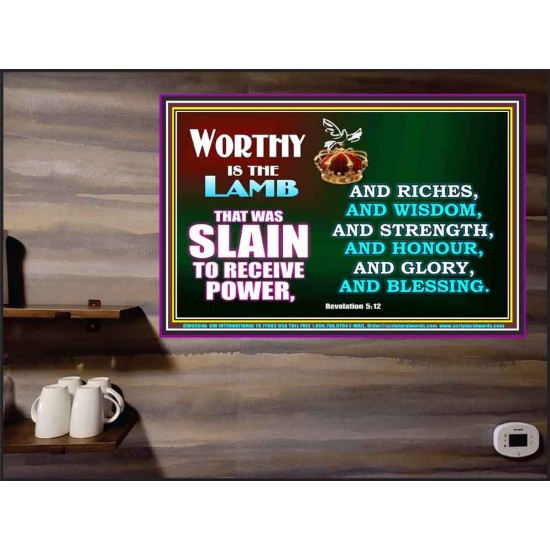 THE LAMB OF GOD THAT WAS SLAIN OUR LORD JESUS CHRIST  Children Room Poster  GWPEACE9554b  