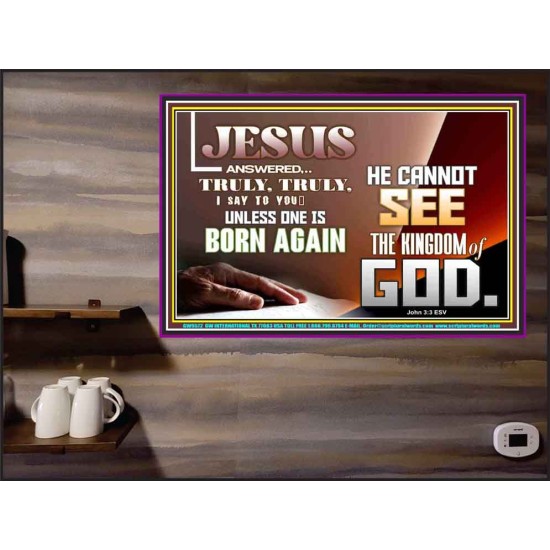 YOU MUST BE BORN AGAIN TO ENTER HEAVEN  Sanctuary Wall Poster  GWPEACE9572  