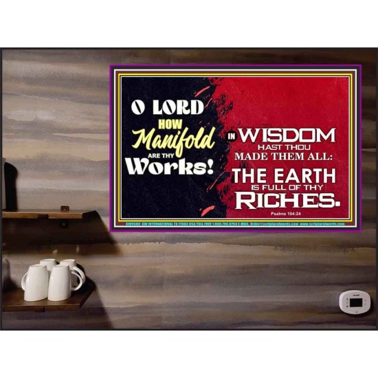 MANY ARE THY WONDERFUL WORKS O LORD  Children Room Poster  GWPEACE9580  