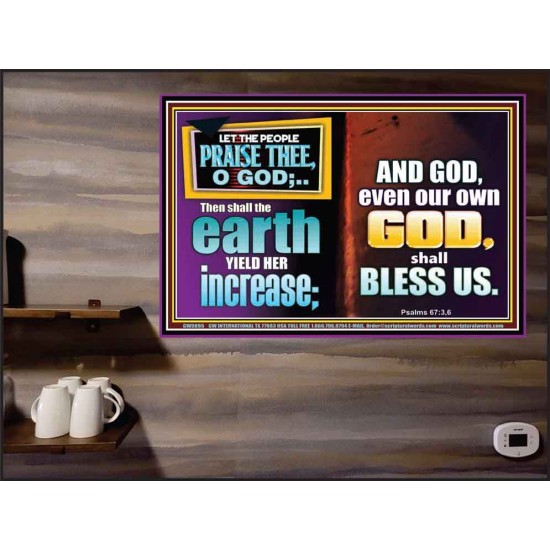 THE EARTH SHALL YIELD HER INCREASE FOR YOU  Inspirational Bible Verses Poster  GWPEACE9895  