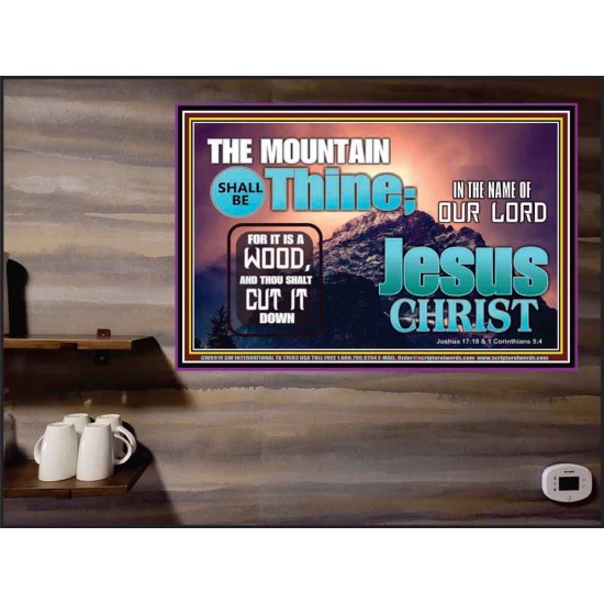 IN JESUS CHRIST MIGHTY NAME MOUNTAIN SHALL BE THINE  Hallway Wall Poster  GWPEACE9910  