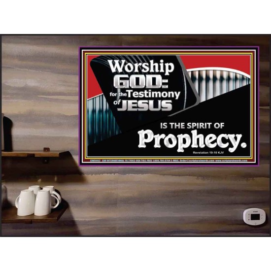 JESUS CHRIST THE SPIRIT OF PROPHESY  Encouraging Bible Verses Poster  GWPEACE9952  