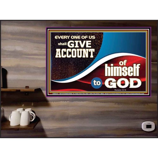 WE SHALL ALL GIVE ACCOUNT TO GOD  Scripture Art Prints Poster  GWPEACE9973  