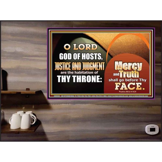 MERCY AND TRUTH SHALL GO BEFORE THEE O LORD OF HOSTS  Christian Wall Art  GWPEACE9982  