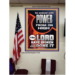 POWER FROM ON HIGH - HOLY GHOST FIRE  Righteous Living Christian Picture  GWPEACE10003  "12X14"