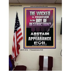 ABSTAIN FROM ALL APPEARANCE OF EVIL  Unique Scriptural Poster  GWPEACE10009  