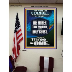 THE THREE THAT BEAR RECORD IN HEAVEN  Righteous Living Christian Poster  GWPEACE10012  