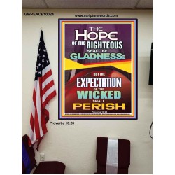 THE HOPE OF THE RIGHTEOUS IS GLADNESS  Children Room Poster  GWPEACE10024  "12X14"