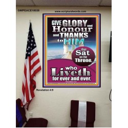 GIVE GLORY AND HONOUR TO JEHOVAH EL SHADDAI  Biblical Art Poster  GWPEACE10038  "12X14"