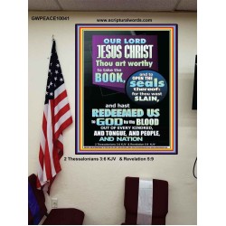 YOU ARE WORTHY TO OPEN THE SEAL OUR LORD JESUS CHRIST   Wall Art Poster  GWPEACE10041  "12X14"