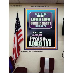 ALLELUIA THE LORD GOD OMNIPOTENT REIGNETH  Home Art Poster  GWPEACE10045  "12X14"