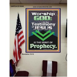TESTIMONY OF JESUS IS THE SPIRIT OF PROPHECY  Kitchen Wall Décor  GWPEACE10046  "12X14"