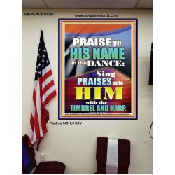 PRAISE HIM IN DANCE, TIMBREL AND HARP  Modern Art Picture  GWPEACE10057  "12X14"