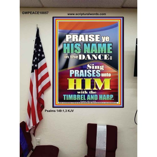 PRAISE HIM IN DANCE, TIMBREL AND HARP  Modern Art Picture  GWPEACE10057  