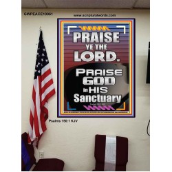 PRAISE GOD IN HIS SANCTUARY  Art & Wall Décor  GWPEACE10061  "12X14"