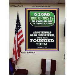 O LORD GOD OF HOST CREATOR OF HEAVEN AND THE EARTH  Unique Bible Verse Poster  GWPEACE10077  "12X14"
