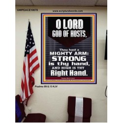 LORD GOD ALMIGHTY THOU HAST A MIGHTY ARM  Hallway Wall Poster  GWPEACE10078  "12X14"